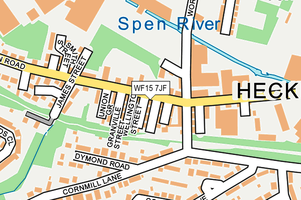 WF15 7JF map - OS OpenMap – Local (Ordnance Survey)