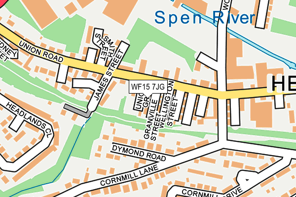 WF15 7JG map - OS OpenMap – Local (Ordnance Survey)