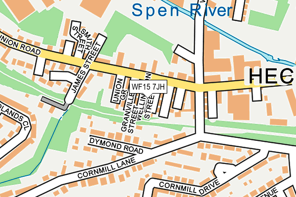 WF15 7JH map - OS OpenMap – Local (Ordnance Survey)