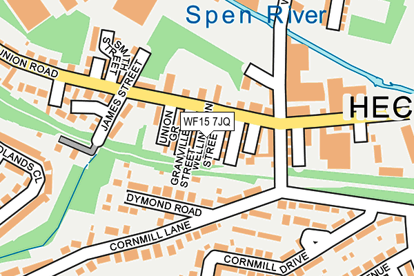 WF15 7JQ map - OS OpenMap – Local (Ordnance Survey)