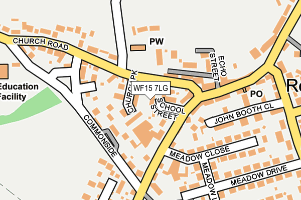 WF15 7LG map - OS OpenMap – Local (Ordnance Survey)