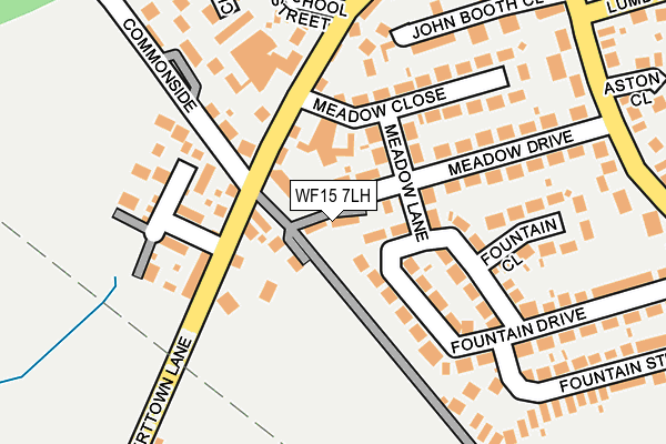 WF15 7LH map - OS OpenMap – Local (Ordnance Survey)