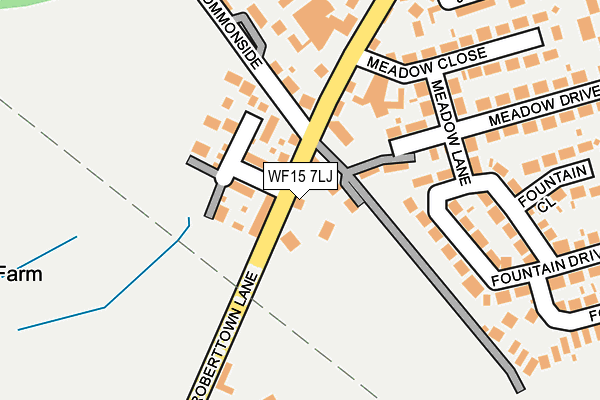 WF15 7LJ map - OS OpenMap – Local (Ordnance Survey)