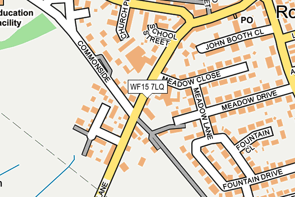 WF15 7LQ map - OS OpenMap – Local (Ordnance Survey)