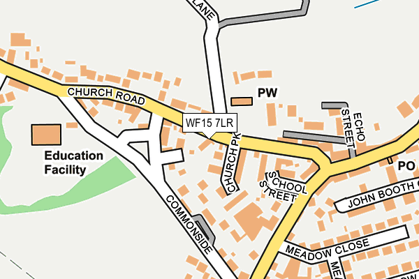 WF15 7LR map - OS OpenMap – Local (Ordnance Survey)