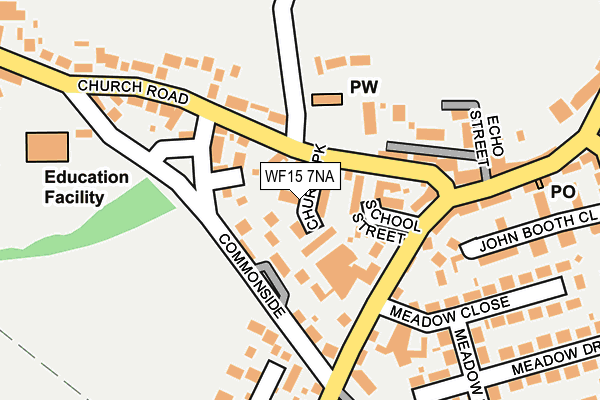 WF15 7NA map - OS OpenMap – Local (Ordnance Survey)