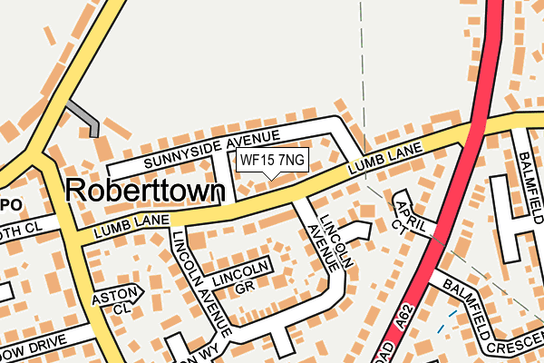 WF15 7NG map - OS OpenMap – Local (Ordnance Survey)