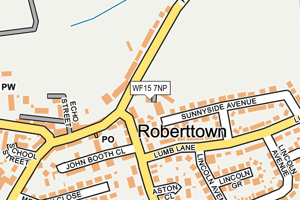 WF15 7NP map - OS OpenMap – Local (Ordnance Survey)