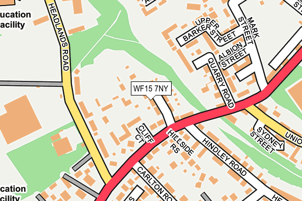 WF15 7NY map - OS OpenMap – Local (Ordnance Survey)