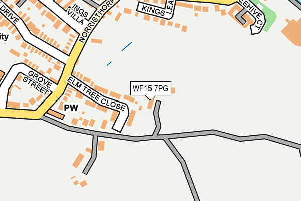 WF15 7PG map - OS OpenMap – Local (Ordnance Survey)