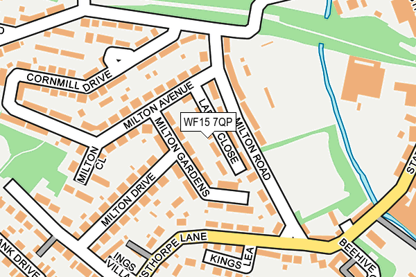 WF15 7QP map - OS OpenMap – Local (Ordnance Survey)