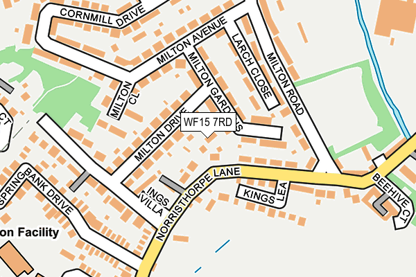 WF15 7RD map - OS OpenMap – Local (Ordnance Survey)