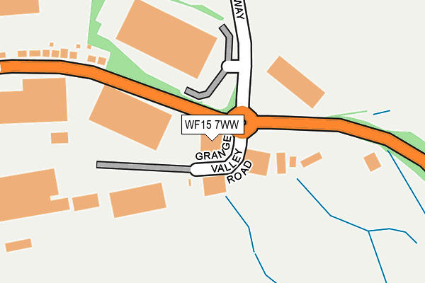WF15 7WW map - OS OpenMap – Local (Ordnance Survey)