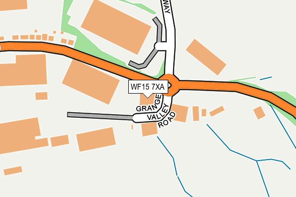 WF15 7XA map - OS OpenMap – Local (Ordnance Survey)