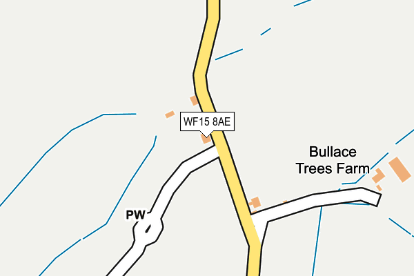 WF15 8AE map - OS OpenMap – Local (Ordnance Survey)