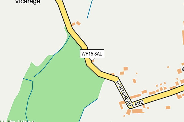 WF15 8AL map - OS OpenMap – Local (Ordnance Survey)