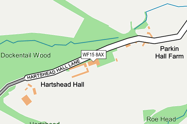 WF15 8AX map - OS OpenMap – Local (Ordnance Survey)