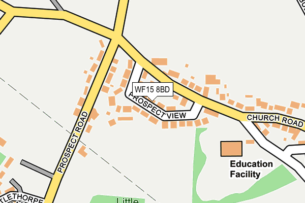 WF15 8BD map - OS OpenMap – Local (Ordnance Survey)