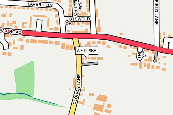 WF15 8BH map - OS OpenMap – Local (Ordnance Survey)