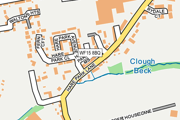 WF15 8BQ map - OS OpenMap – Local (Ordnance Survey)