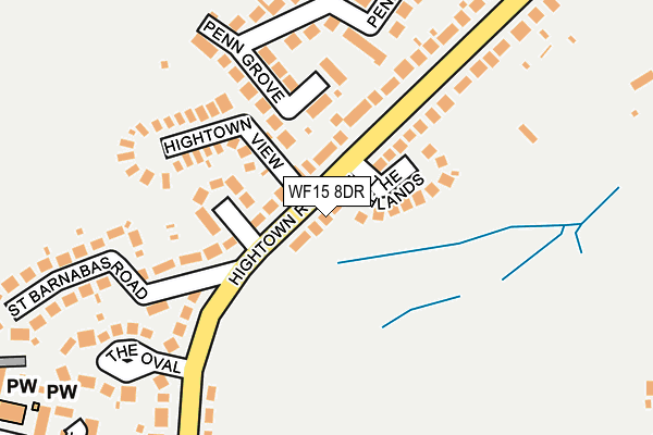 WF15 8DR map - OS OpenMap – Local (Ordnance Survey)