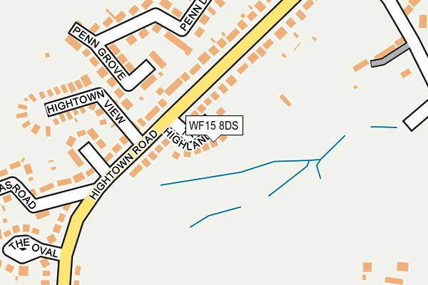 WF15 8DS map - OS OpenMap – Local (Ordnance Survey)
