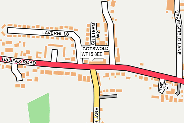 WF15 8EE map - OS OpenMap – Local (Ordnance Survey)