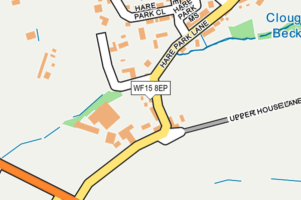 WF15 8EP map - OS OpenMap – Local (Ordnance Survey)