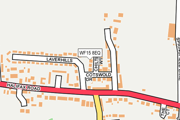 WF15 8EQ map - OS OpenMap – Local (Ordnance Survey)