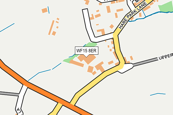 WF15 8ER map - OS OpenMap – Local (Ordnance Survey)