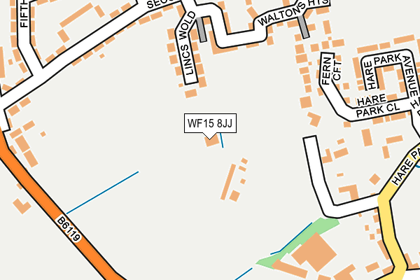 WF15 8JJ map - OS OpenMap – Local (Ordnance Survey)