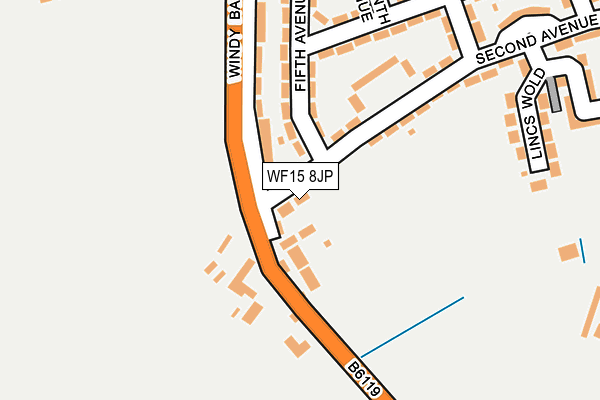WF15 8JP map - OS OpenMap – Local (Ordnance Survey)