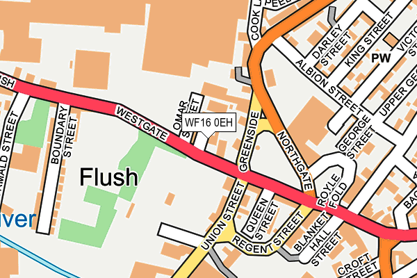 WF16 0EH map - OS OpenMap – Local (Ordnance Survey)