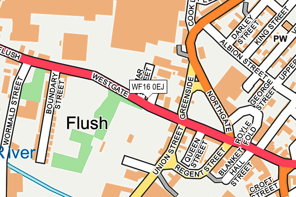WF16 0EJ map - OS OpenMap – Local (Ordnance Survey)