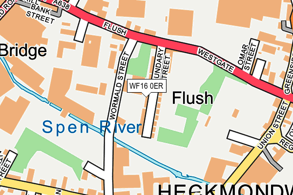 WF16 0ER map - OS OpenMap – Local (Ordnance Survey)