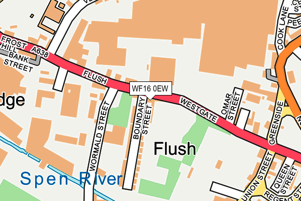 WF16 0EW map - OS OpenMap – Local (Ordnance Survey)