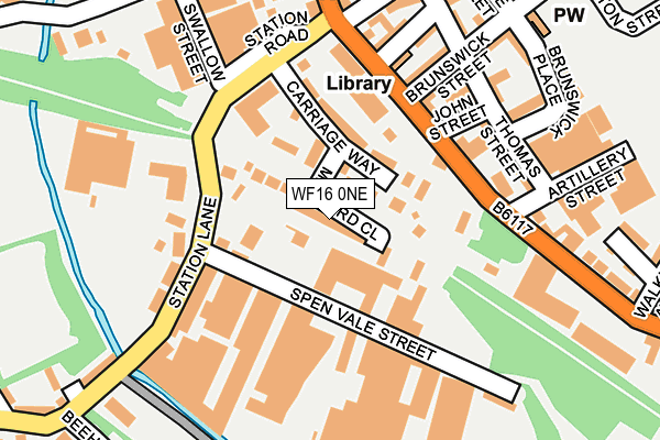 WF16 0NE map - OS OpenMap – Local (Ordnance Survey)