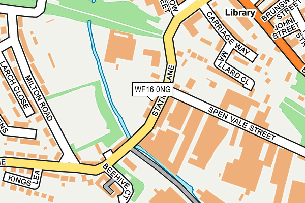 WF16 0NG map - OS OpenMap – Local (Ordnance Survey)