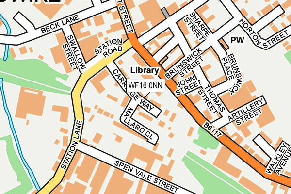 WF16 0NN map - OS OpenMap – Local (Ordnance Survey)