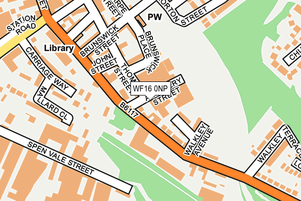 WF16 0NP map - OS OpenMap – Local (Ordnance Survey)