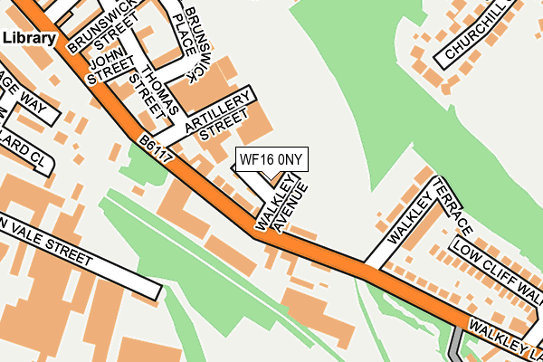 WF16 0NY map - OS OpenMap – Local (Ordnance Survey)
