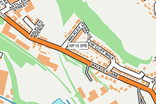 WF16 0PB map - OS OpenMap – Local (Ordnance Survey)
