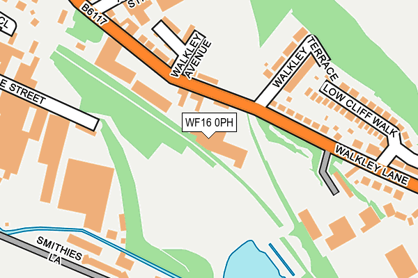 WF16 0PH map - OS OpenMap – Local (Ordnance Survey)