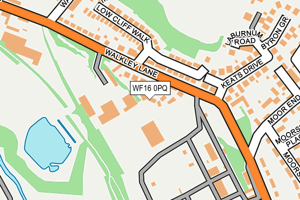 WF16 0PQ map - OS OpenMap – Local (Ordnance Survey)