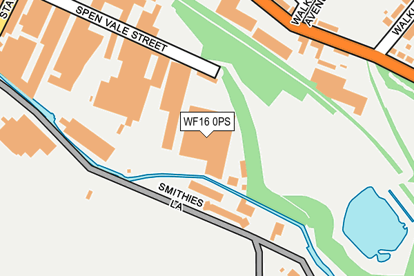 WF16 0PS map - OS OpenMap – Local (Ordnance Survey)