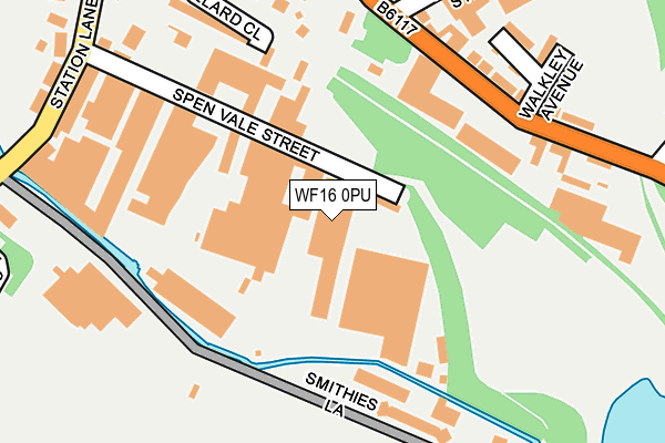 WF16 0PU map - OS OpenMap – Local (Ordnance Survey)