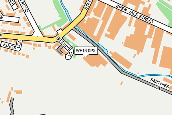 WF16 0PX map - OS OpenMap – Local (Ordnance Survey)