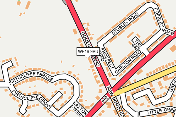 WF16 9BU map - OS OpenMap – Local (Ordnance Survey)