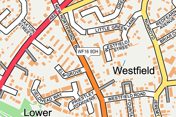 WF16 9DH map - OS OpenMap – Local (Ordnance Survey)