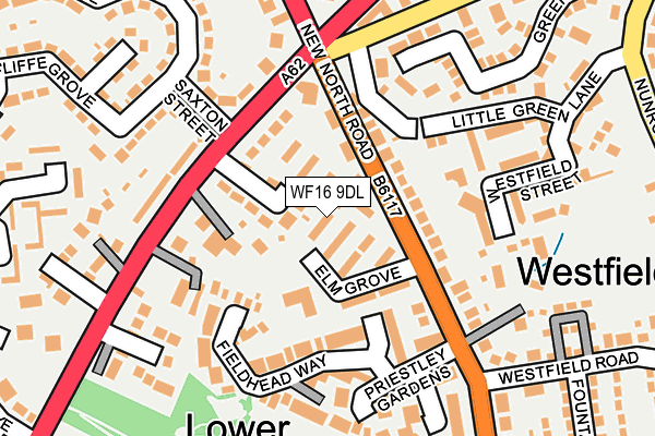 WF16 9DL map - OS OpenMap – Local (Ordnance Survey)
